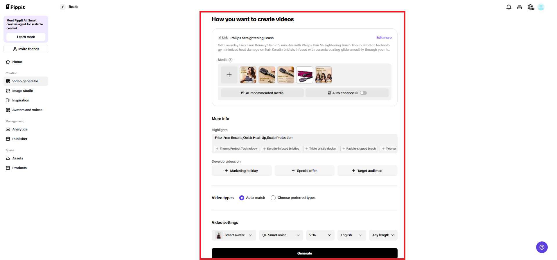 How you want to create a video page