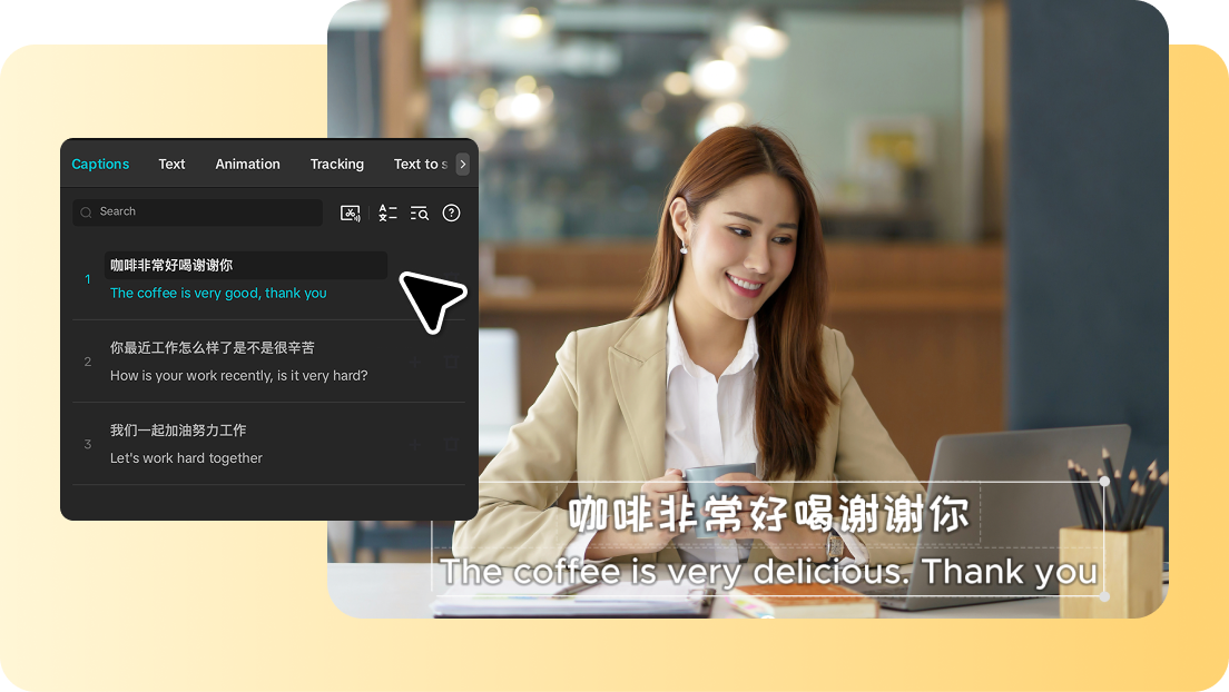 Edit translations for more accurate results using CapCut's text tools