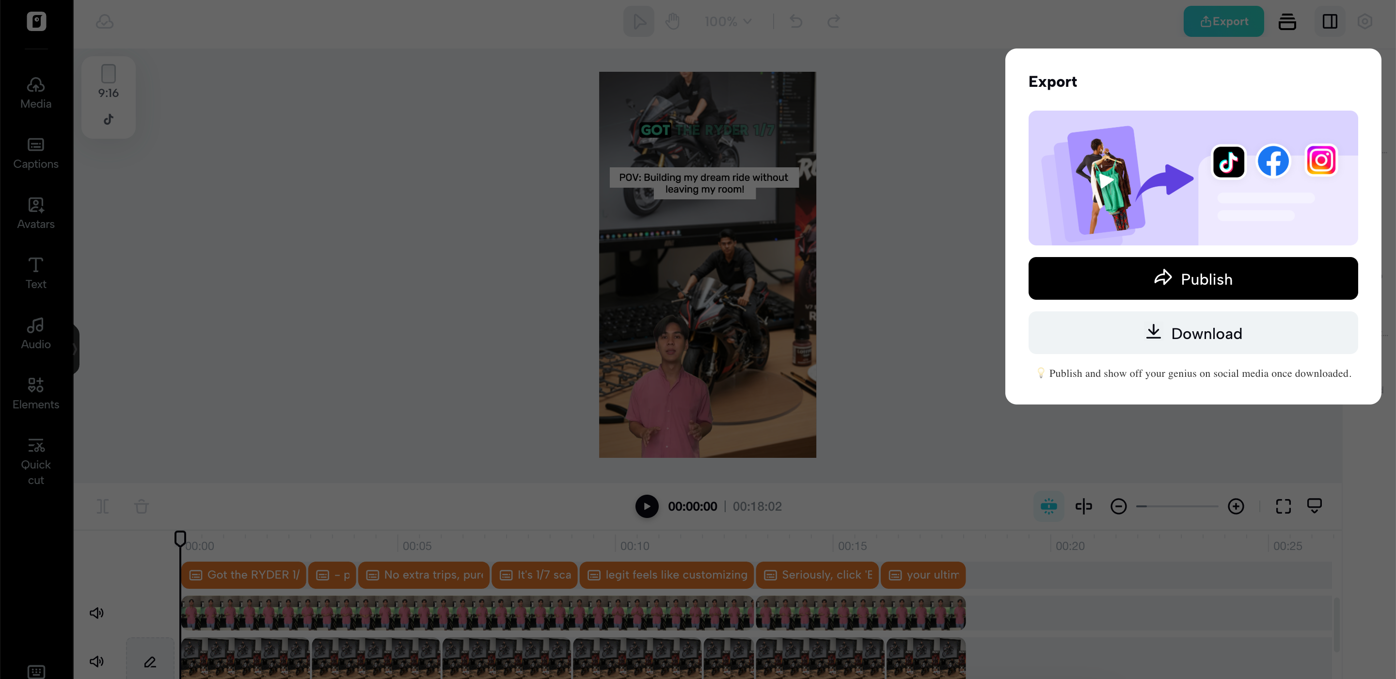 Export your video