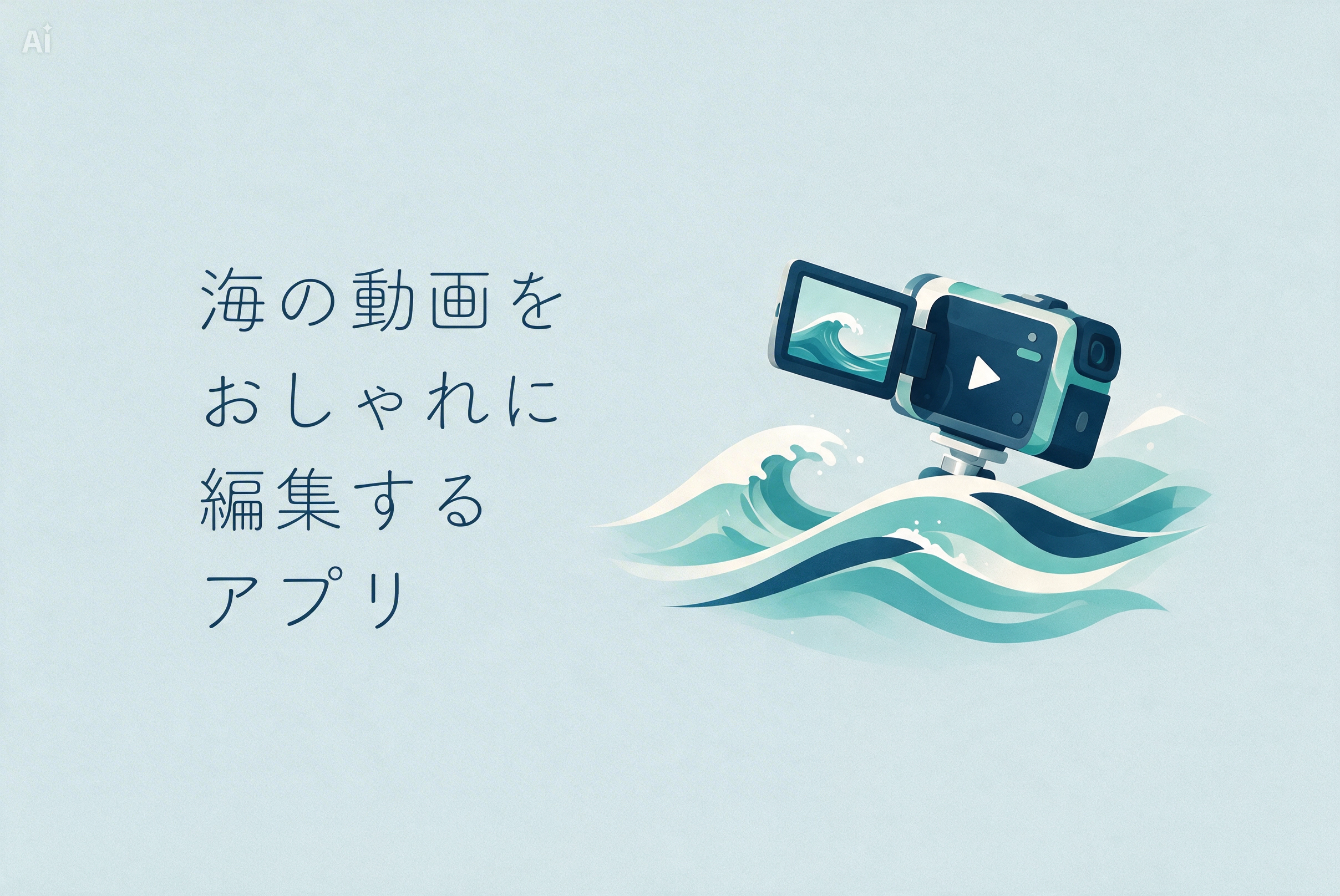 海の動画をおしゃれに編集するアプリのバナー画像