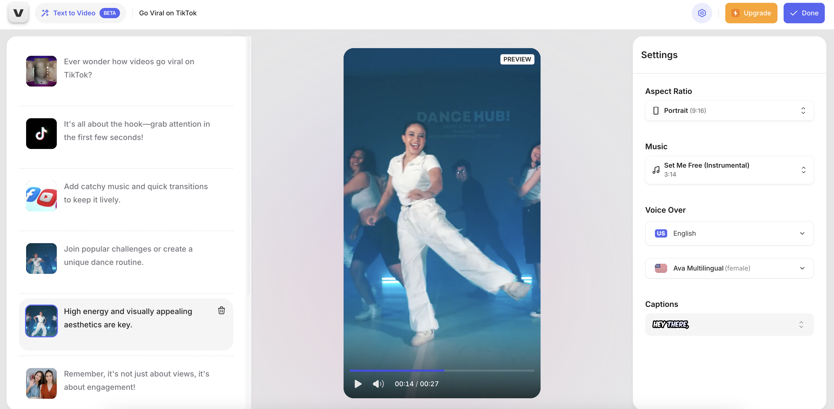 Veed.io interface