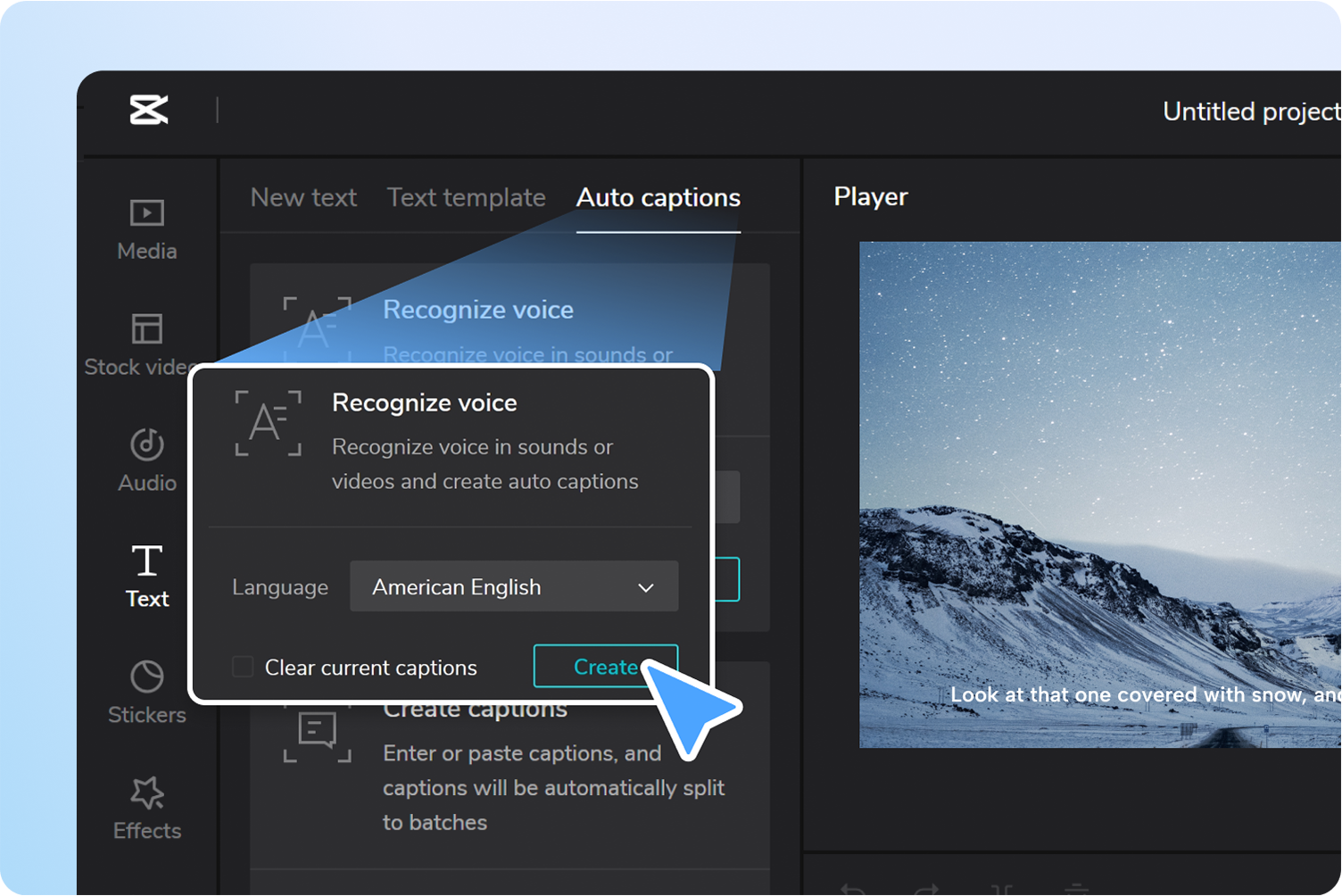 Auto generate captions online