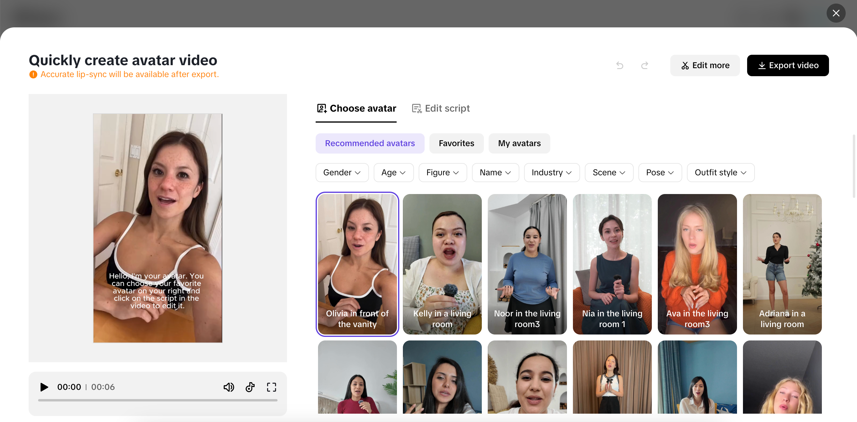 AI avatars with voiceovers