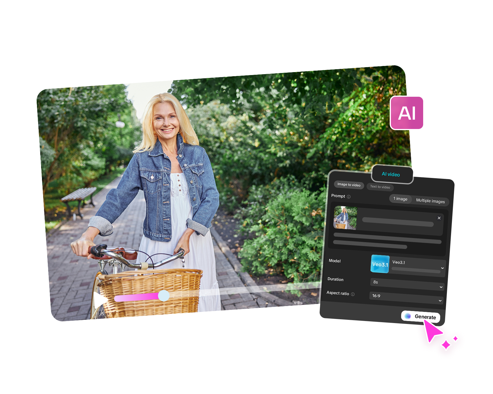 Create videos using CapCut's AI video maker