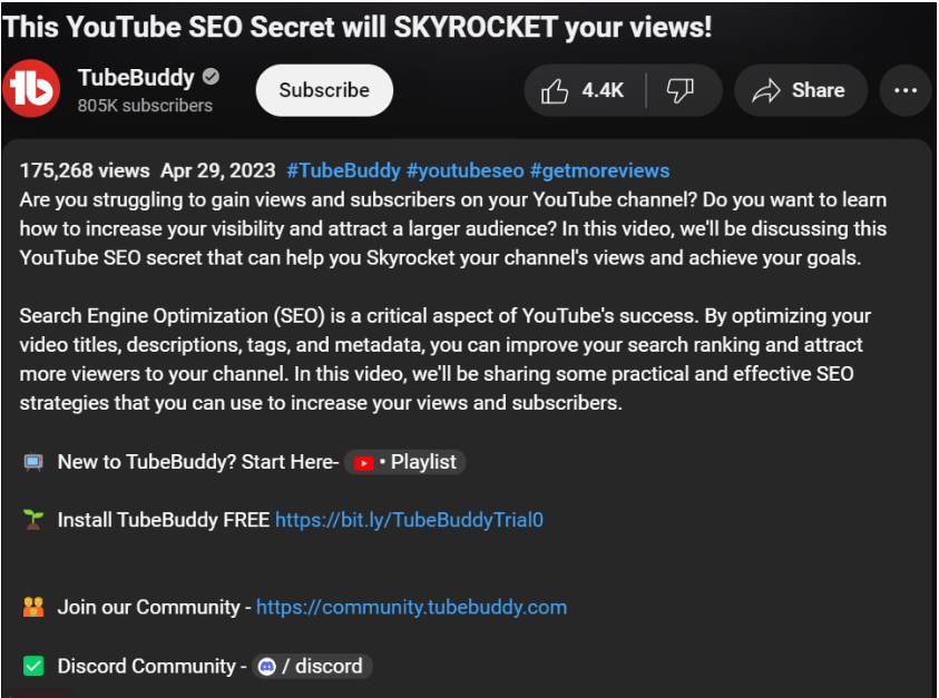 SEO tactics analysis for free YouTube competitor analysis