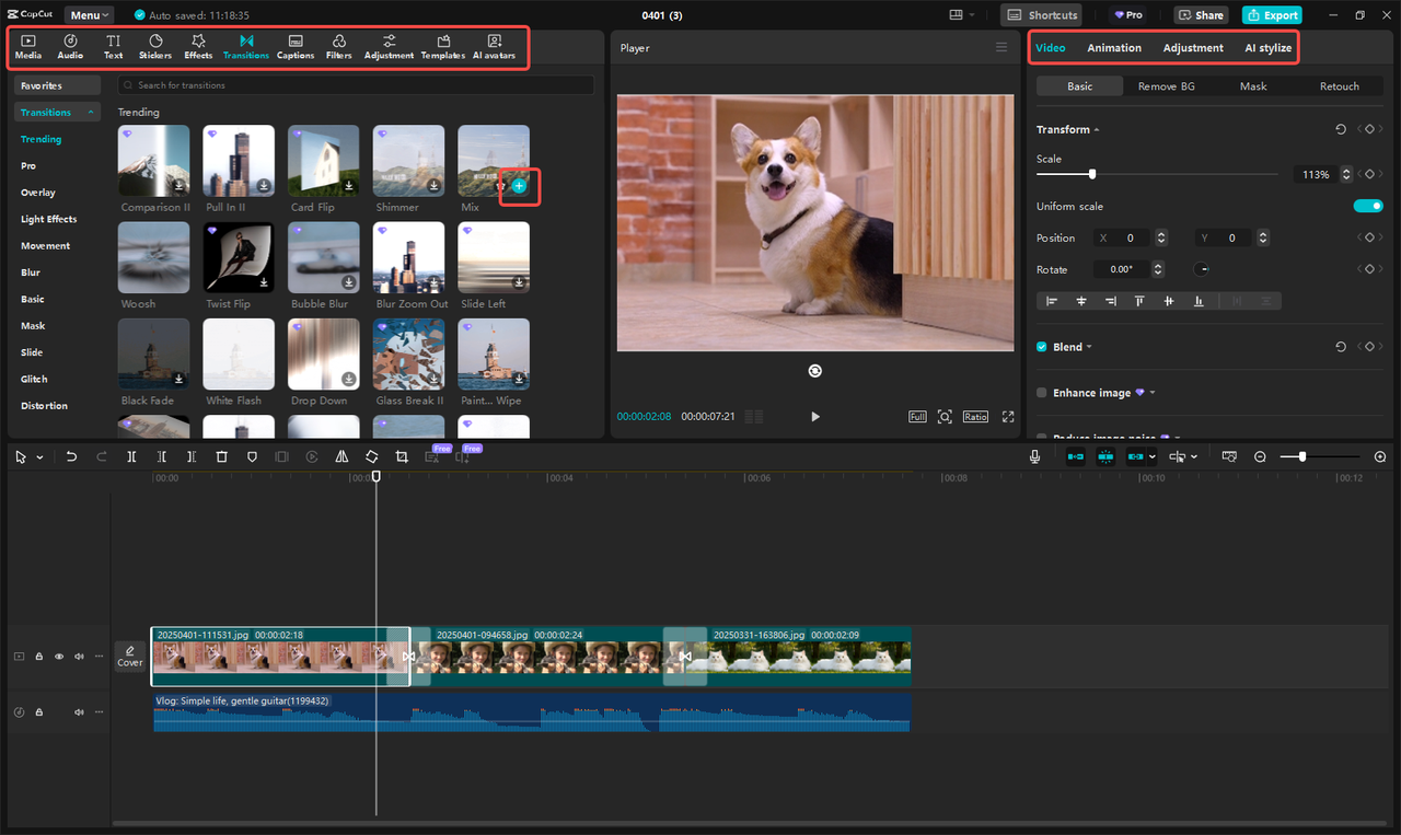 Edit slideshow