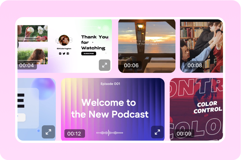 Create videos using templates