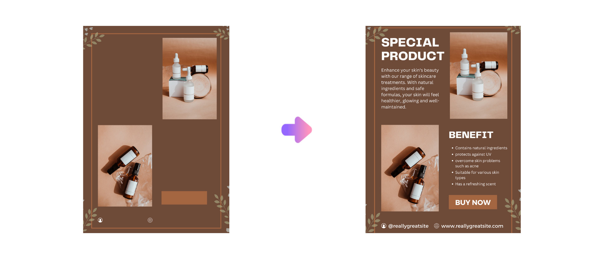 projekt plakatu reklamowego produktu