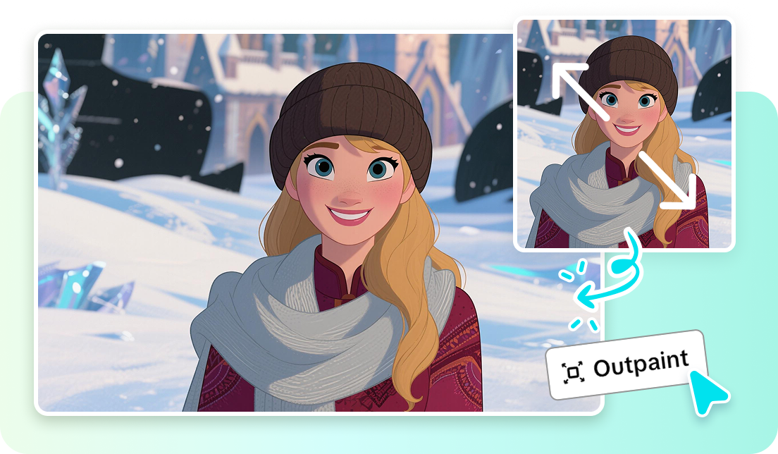 Editing AI Disney poster