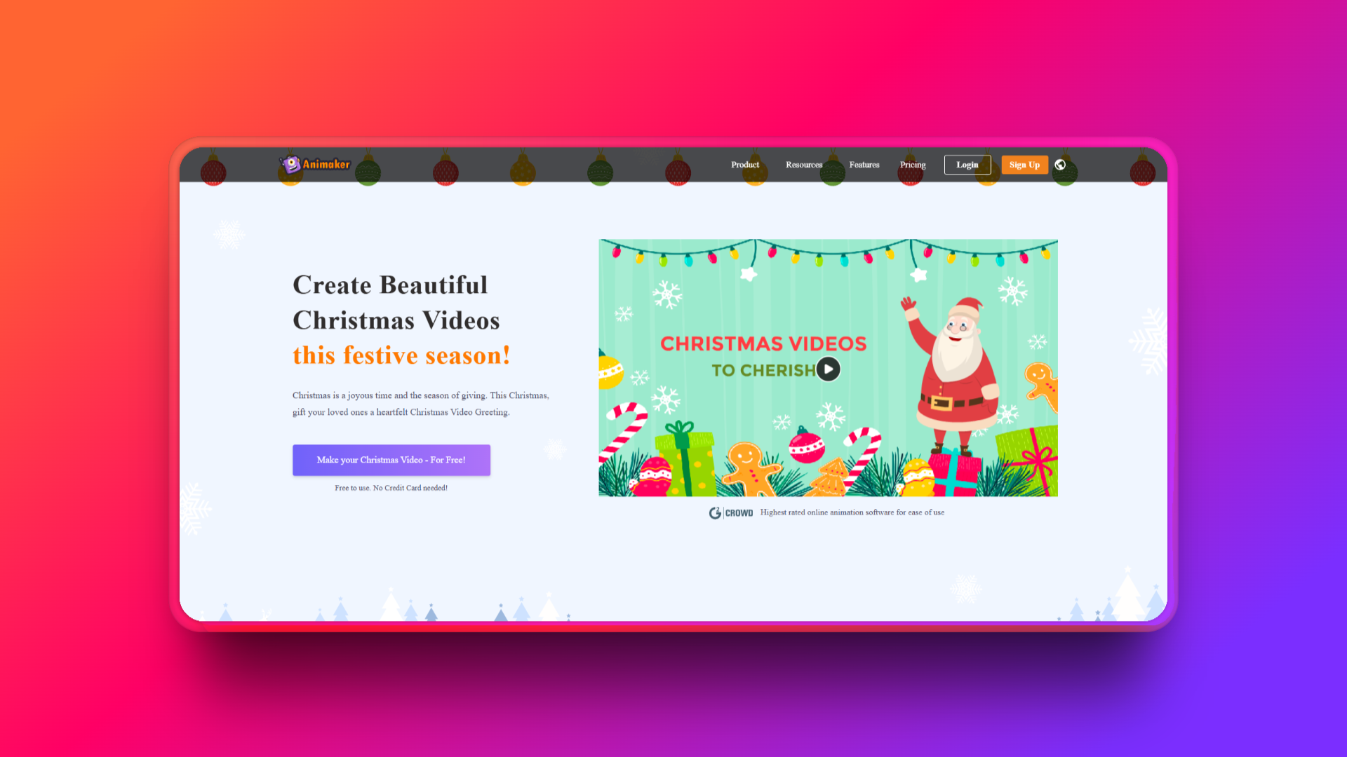 AniMaker ile AI Noel videoları oluşturma