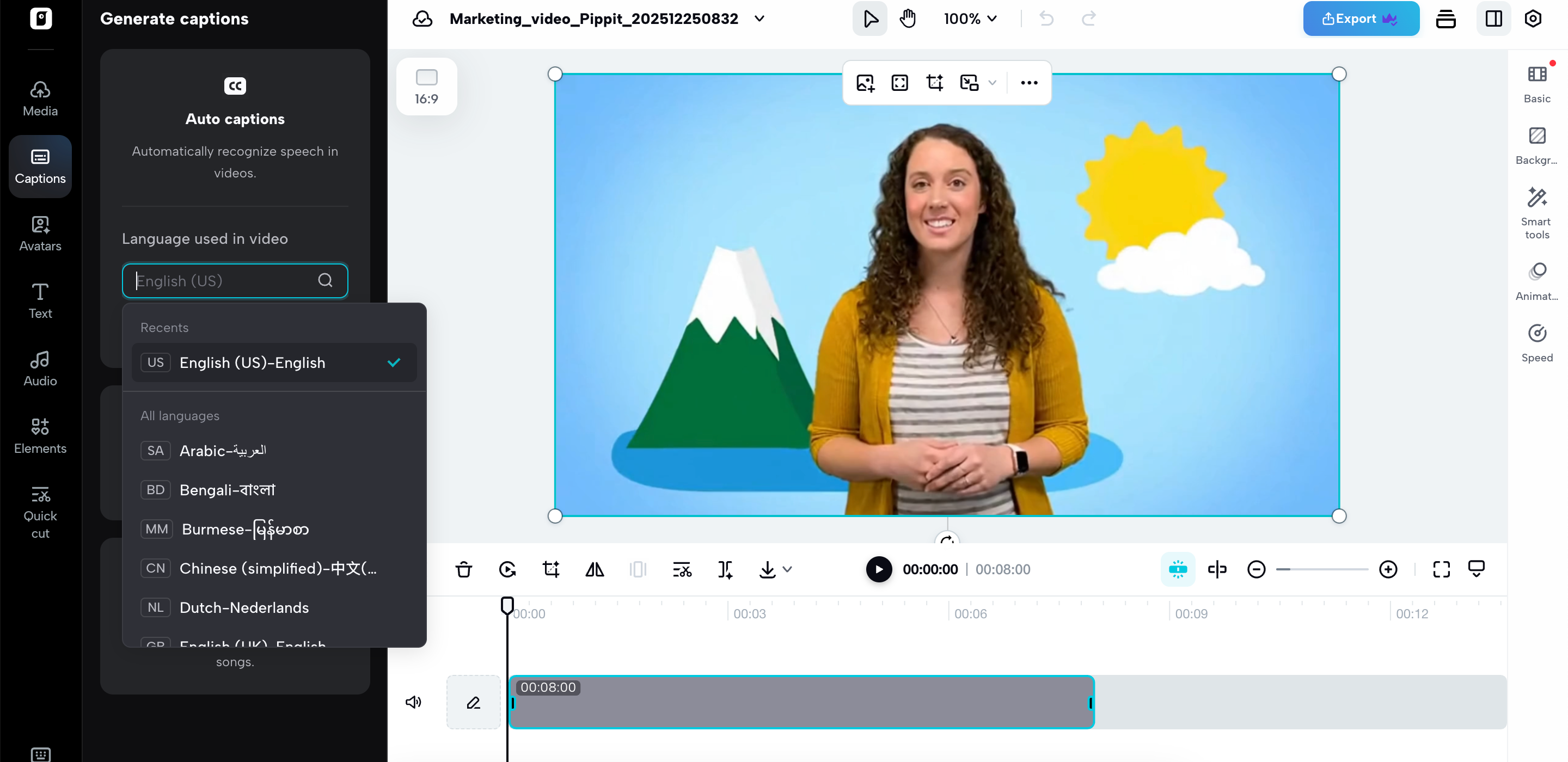 Automatyczne podpisy i napisy