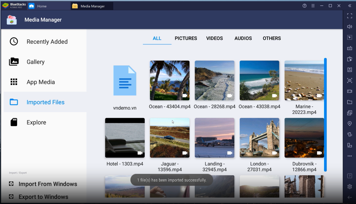 Accessing the VN video editor on PC
