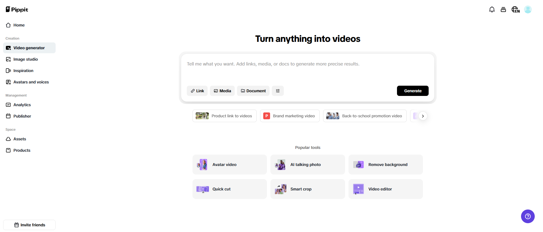 AI video generation