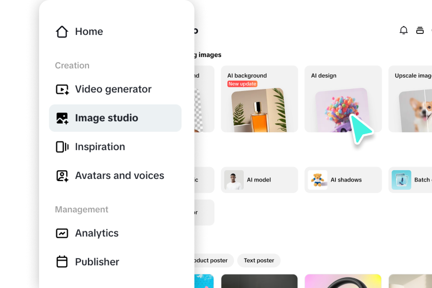 Come to the AI design feature