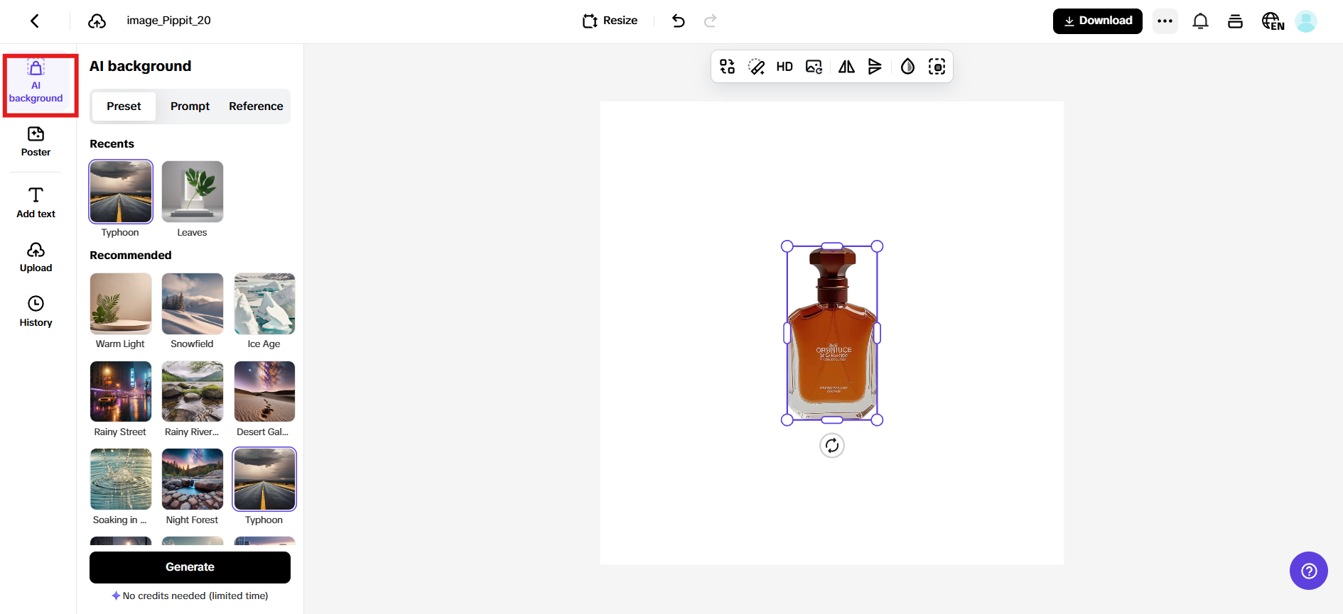 AI background removal
