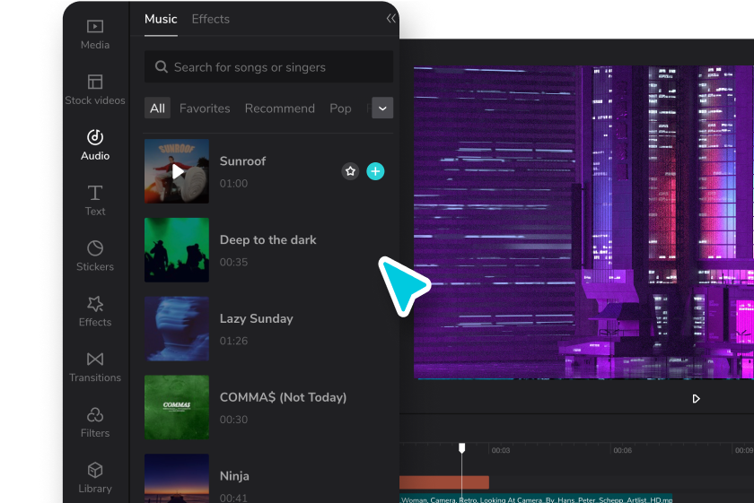 Insérer de la musique et définir la résolution