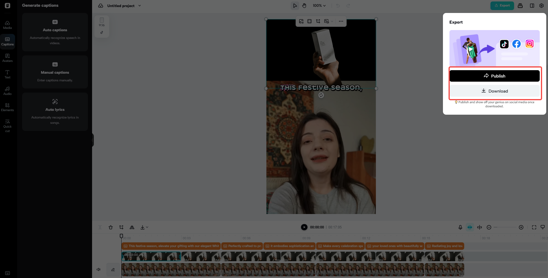 Export your video
