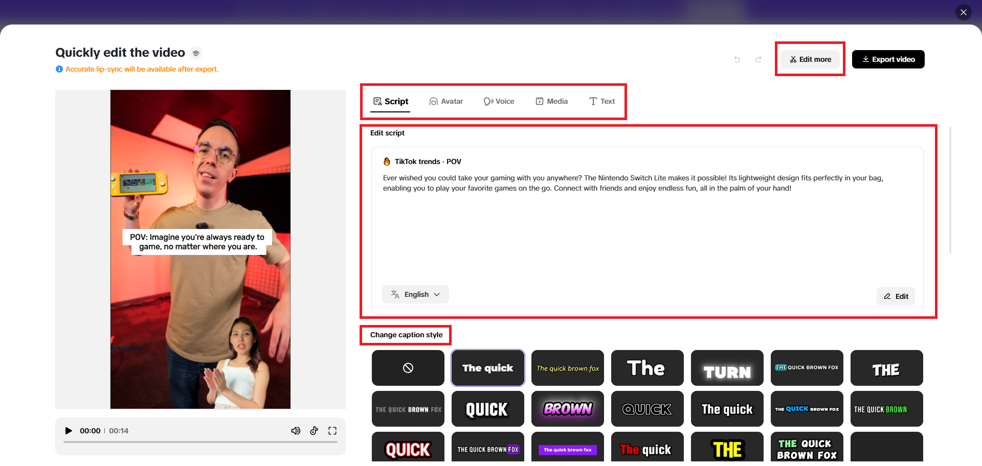 Add subtitles/captions to your dubbed video