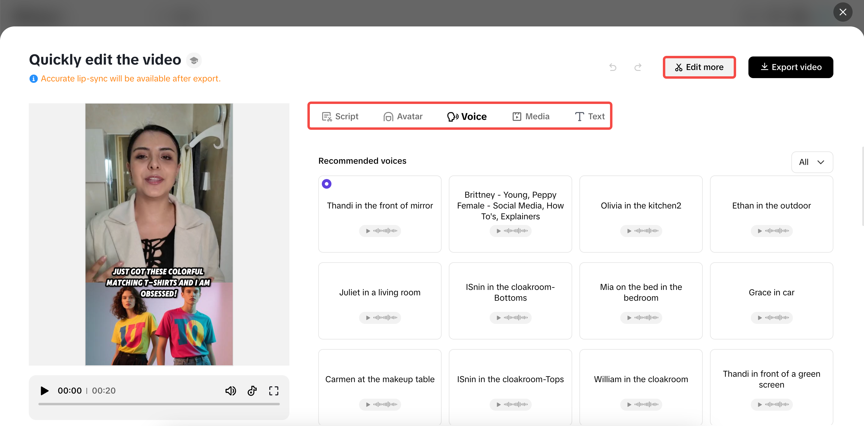 Edit and refine your video