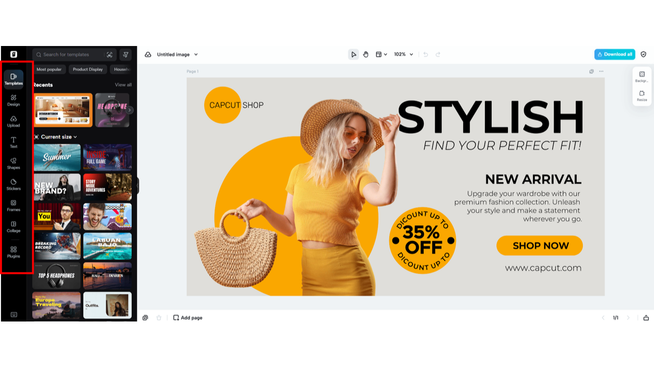 Choose a template and customize