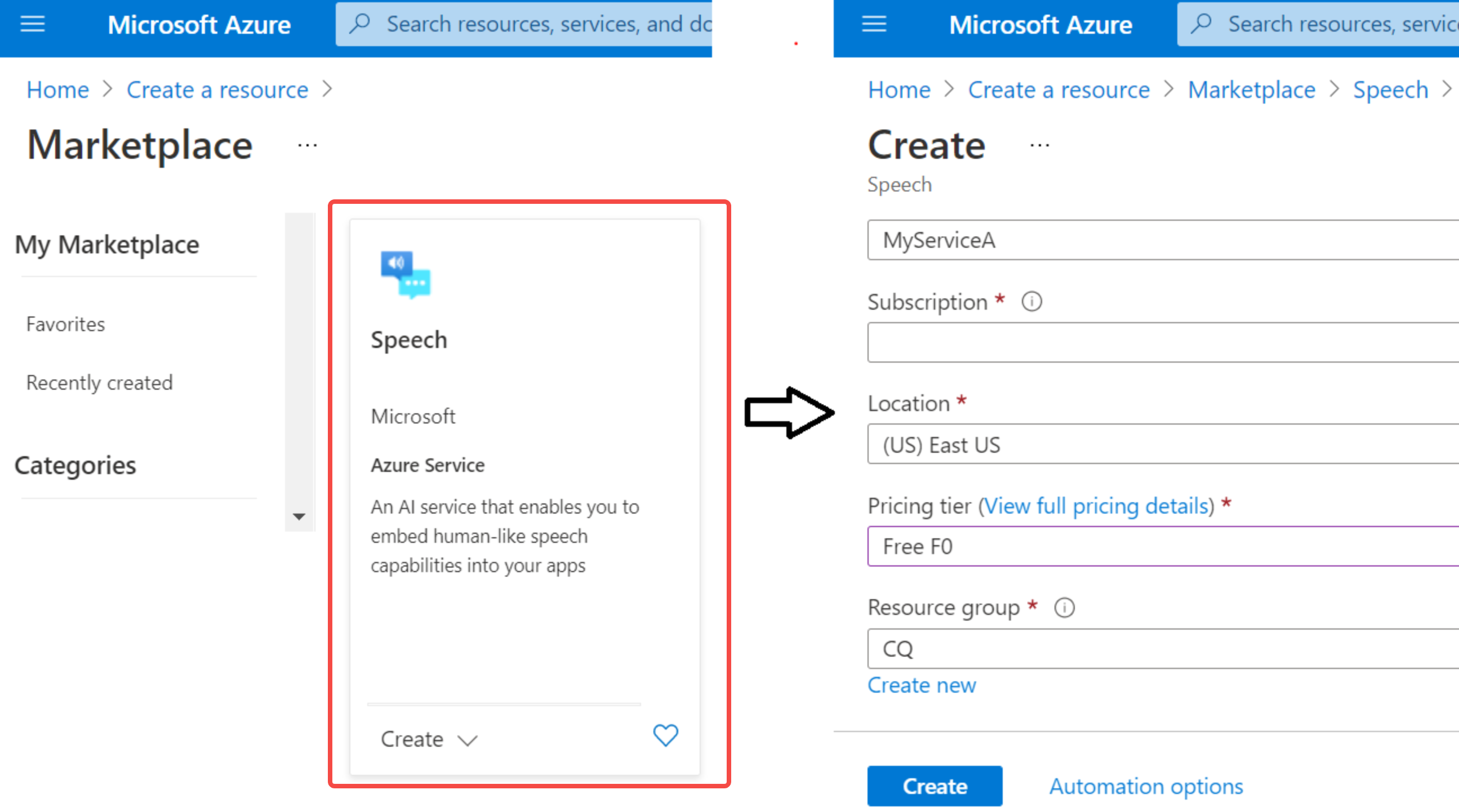 Conversione del parlato in testo in Azure