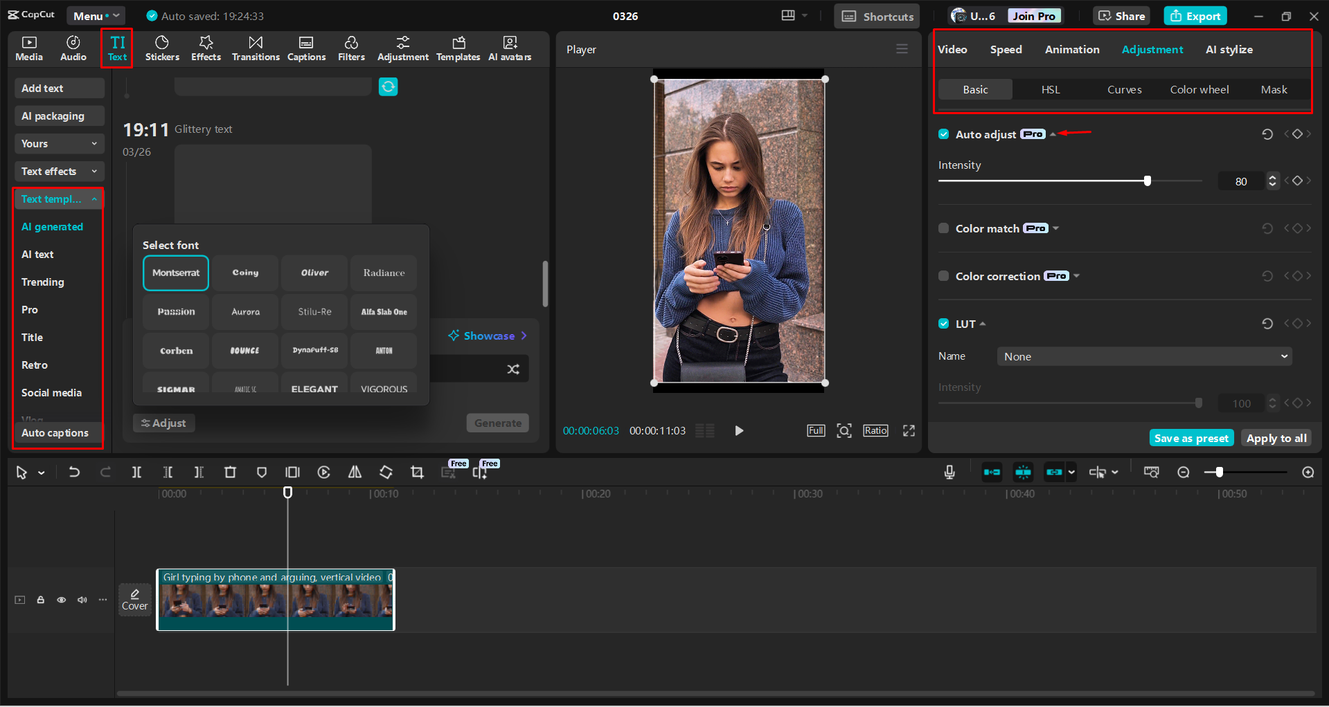 Montage d'une bobine promotionnelle dans l' CapCut éditeur vidéo de bureau