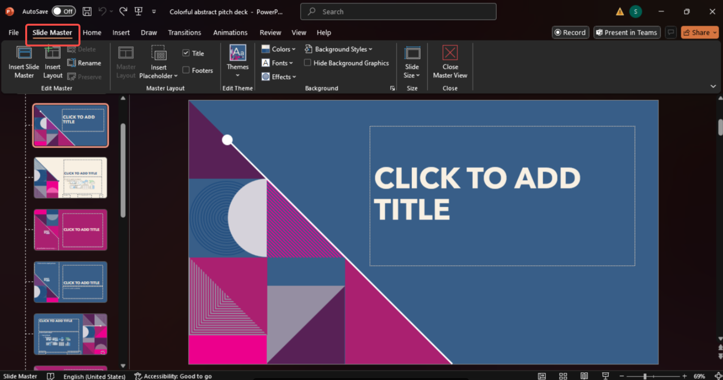 Use Slide Master