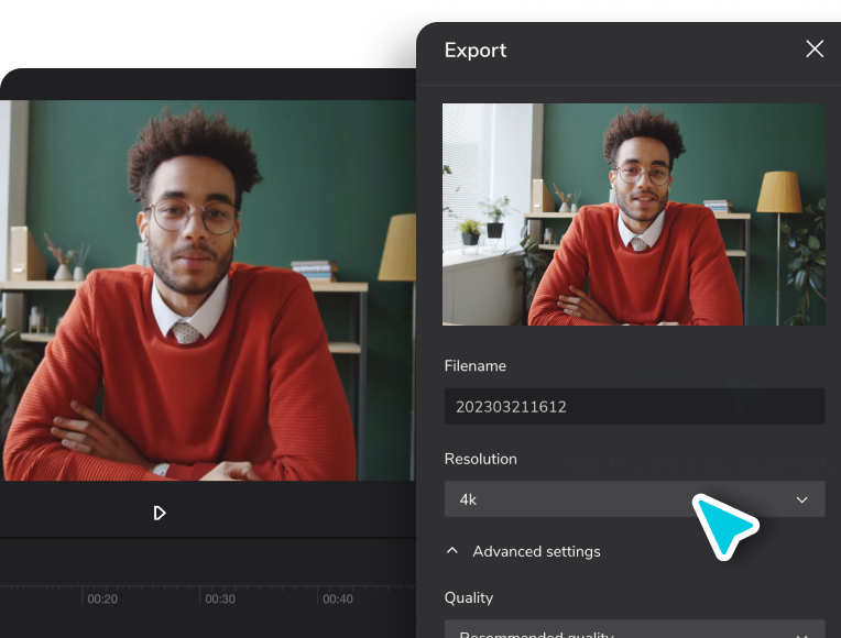 Експортна функція CapCut Commerce Pro