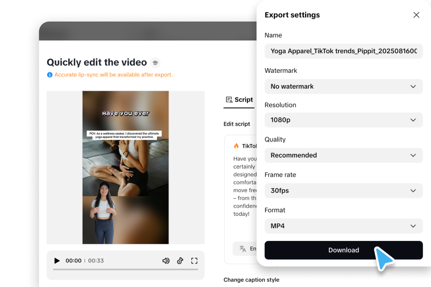 export your video