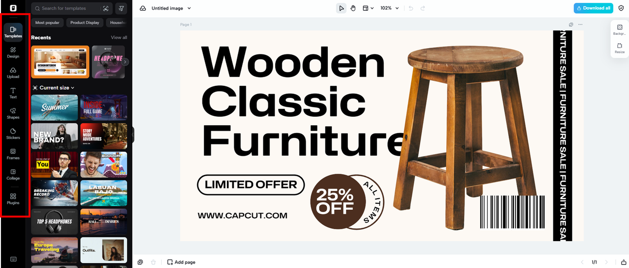 Choose a template and customize