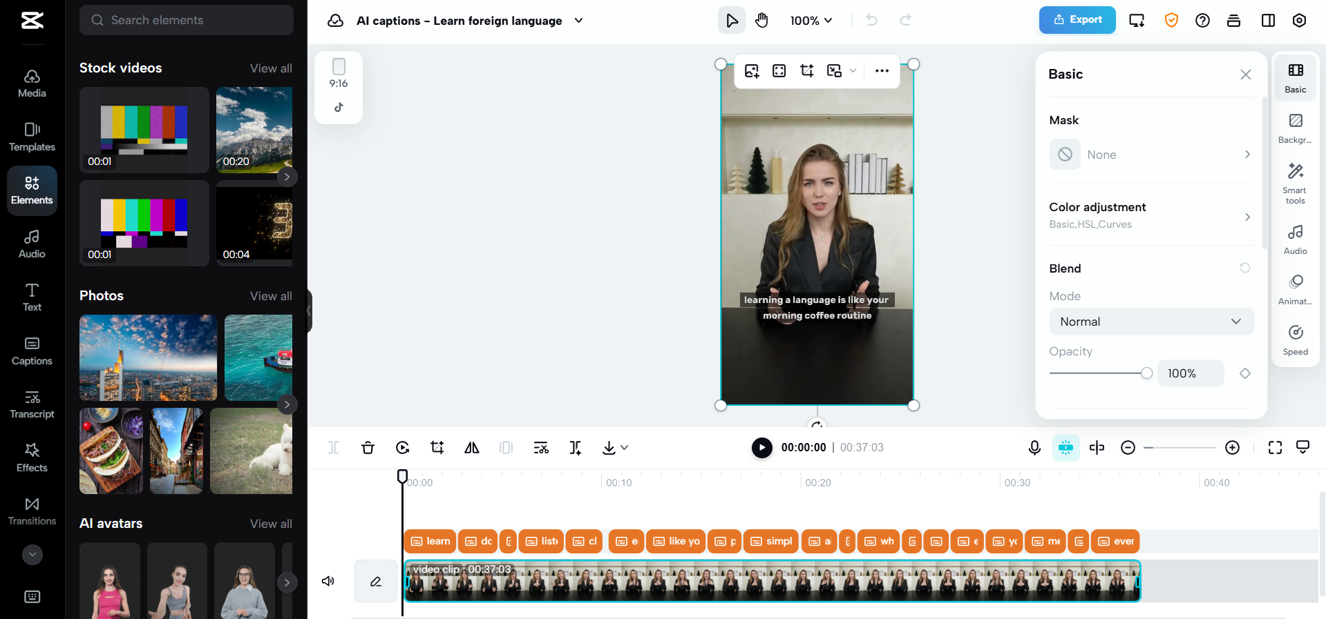 Integração suave com editor de vídeo