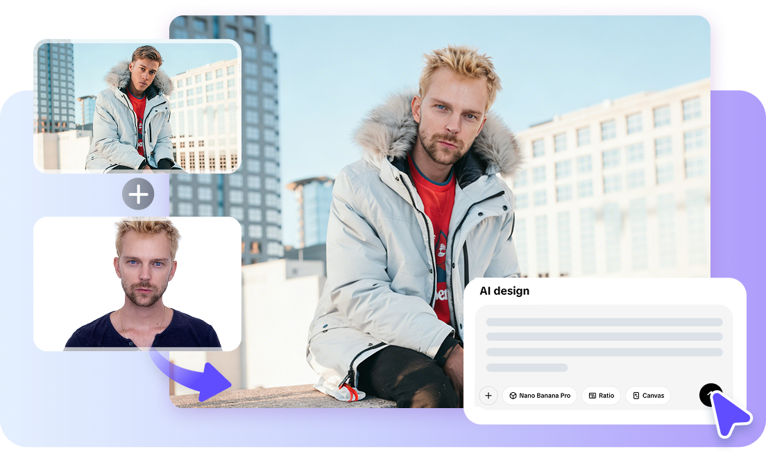 Realistic face transformation in seconds