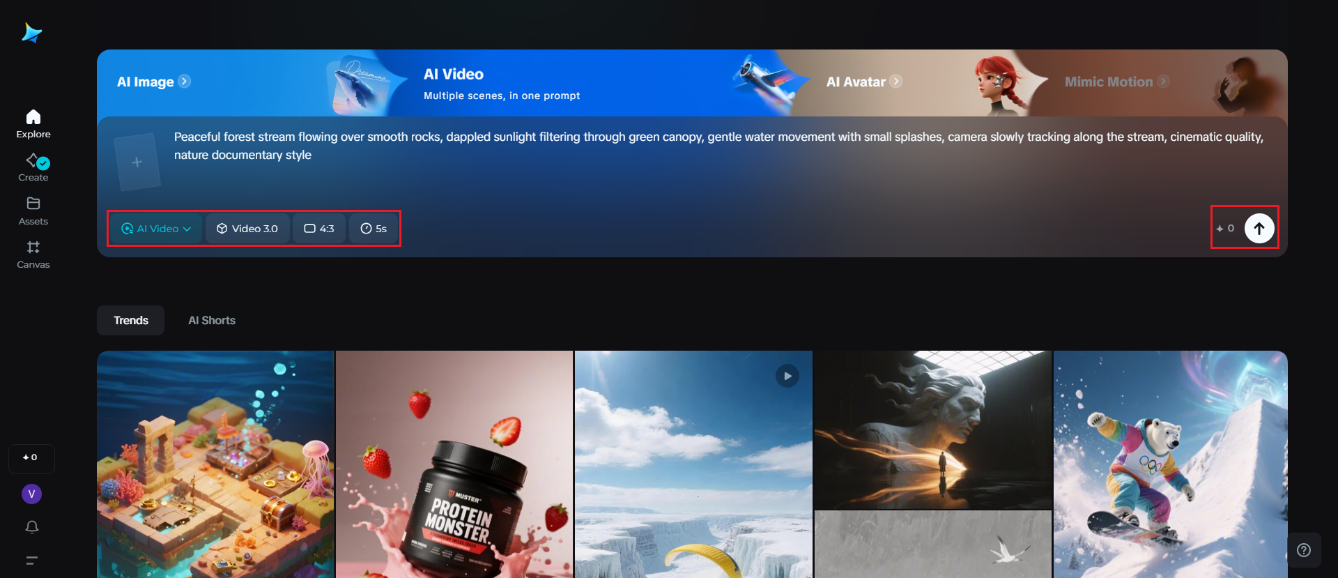 Adjust generation settings