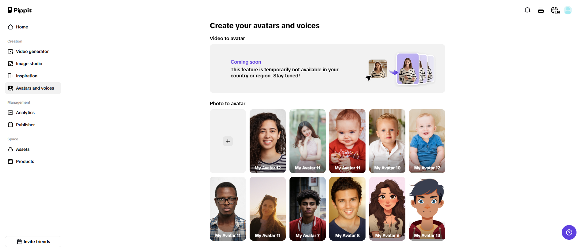 Voices and avatars