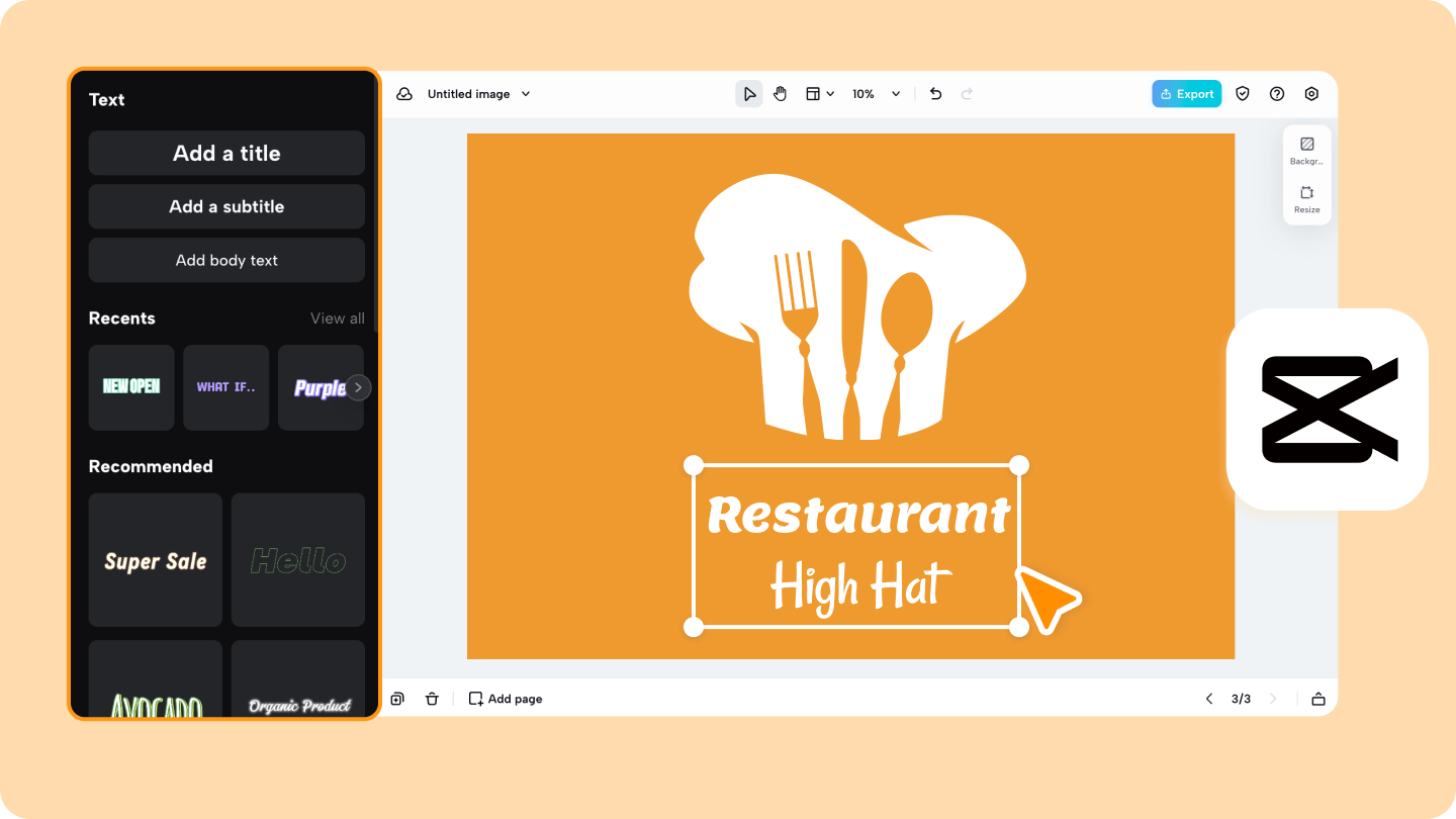 reka bentuk logo restoran