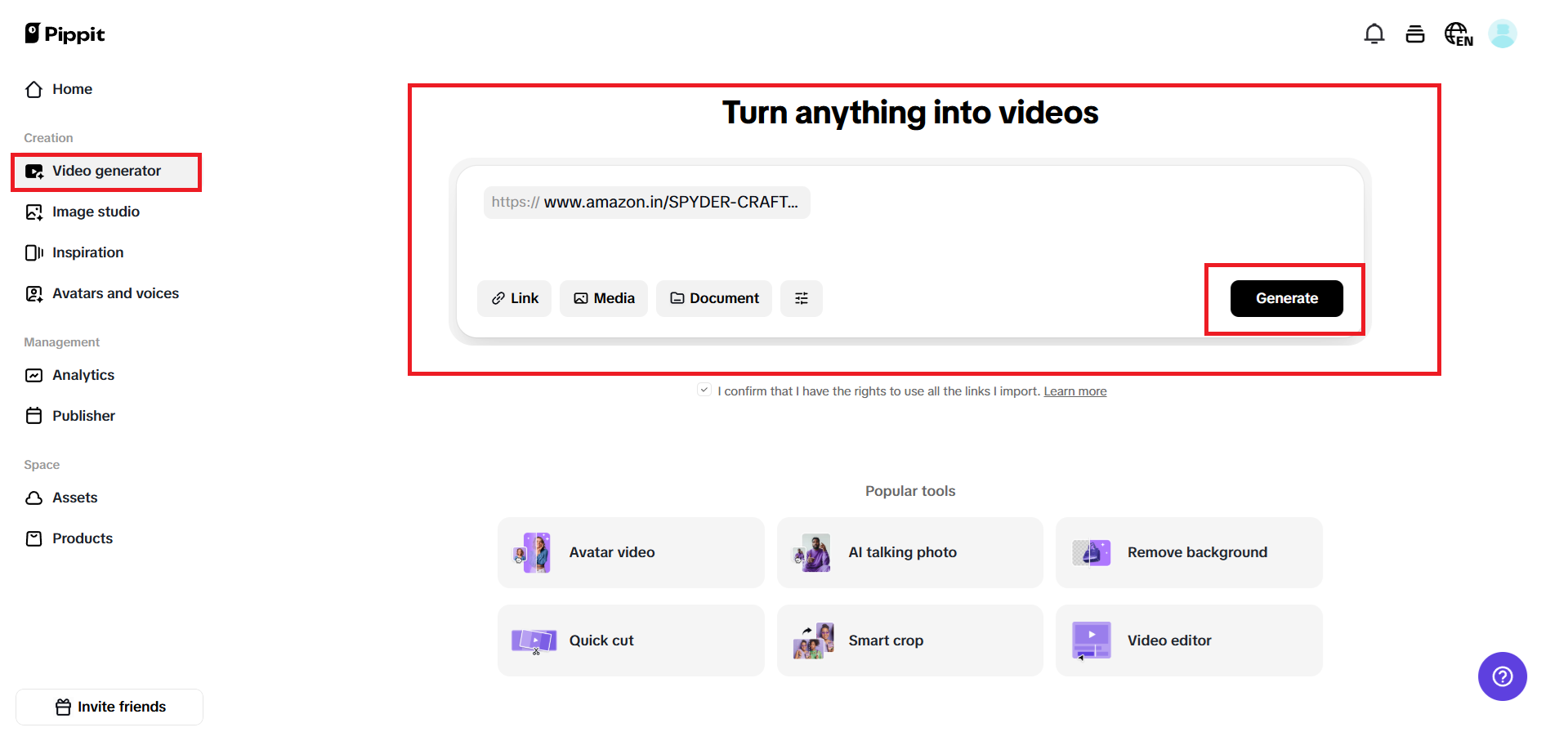 Input your content