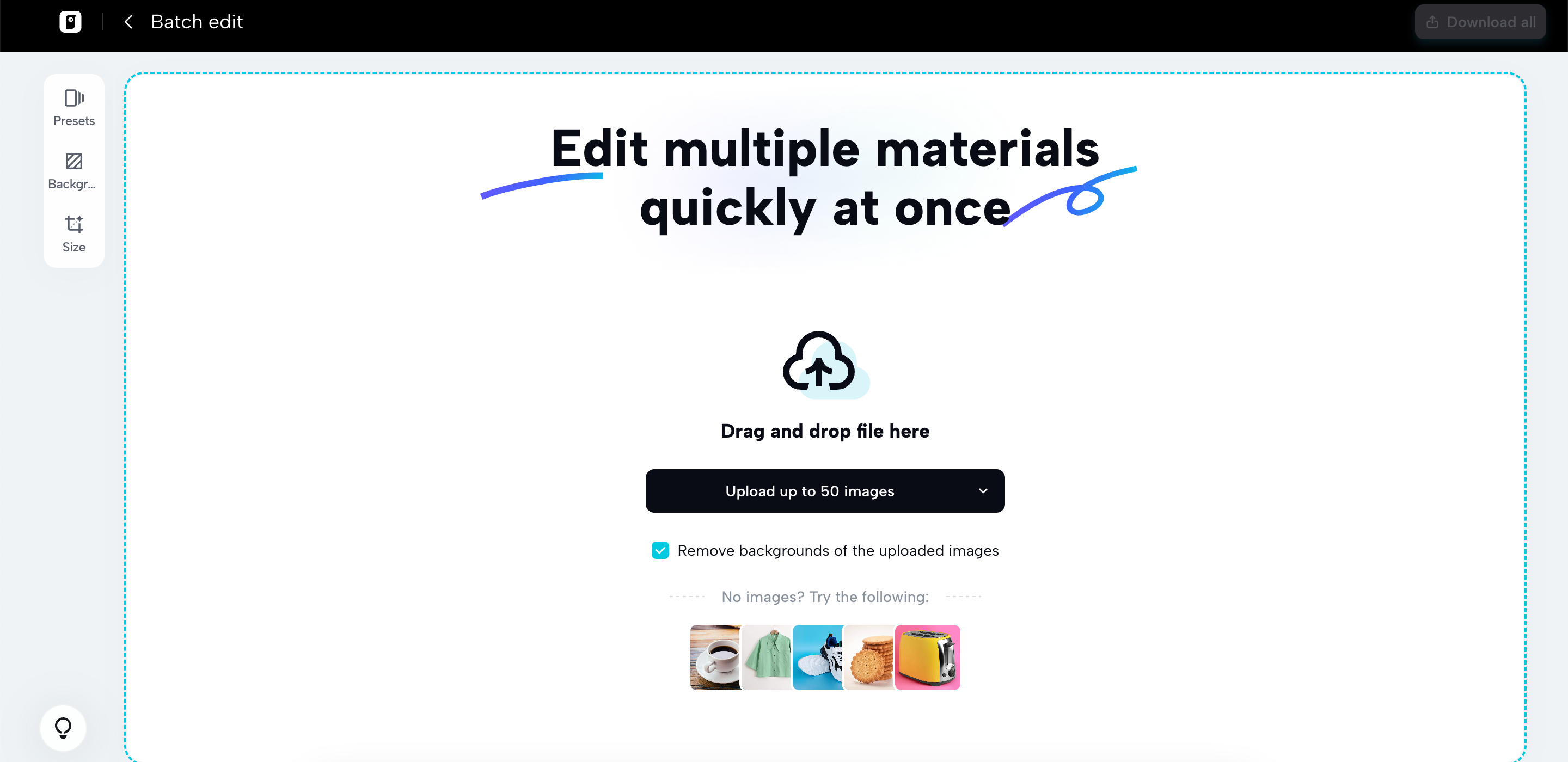 Edit multiple images at once