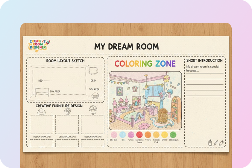 Educational coloring sheets