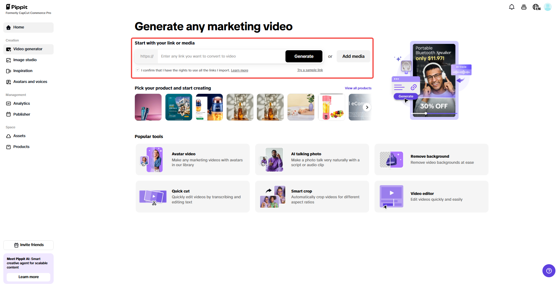 AI-powered video generation