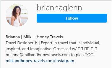 Example of a business bio for a travel agent
