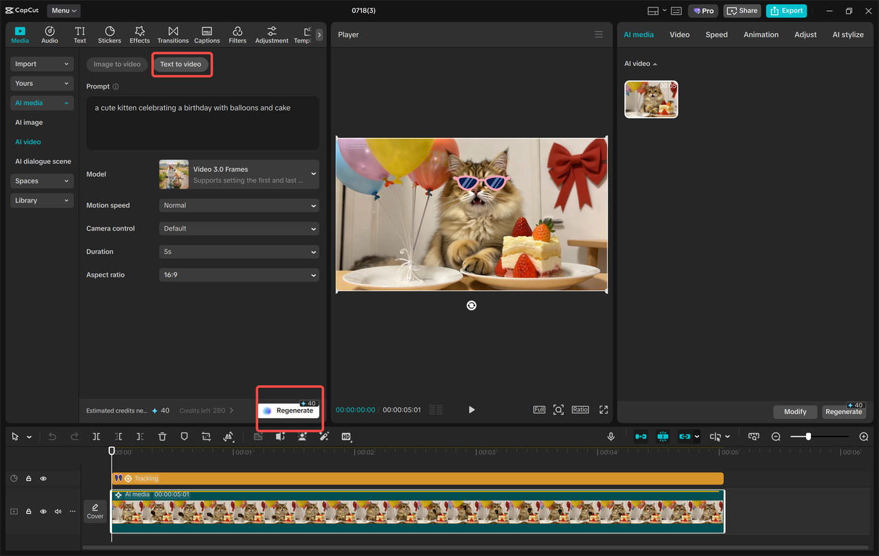 Converting text to video into the CapCut desktop video editor