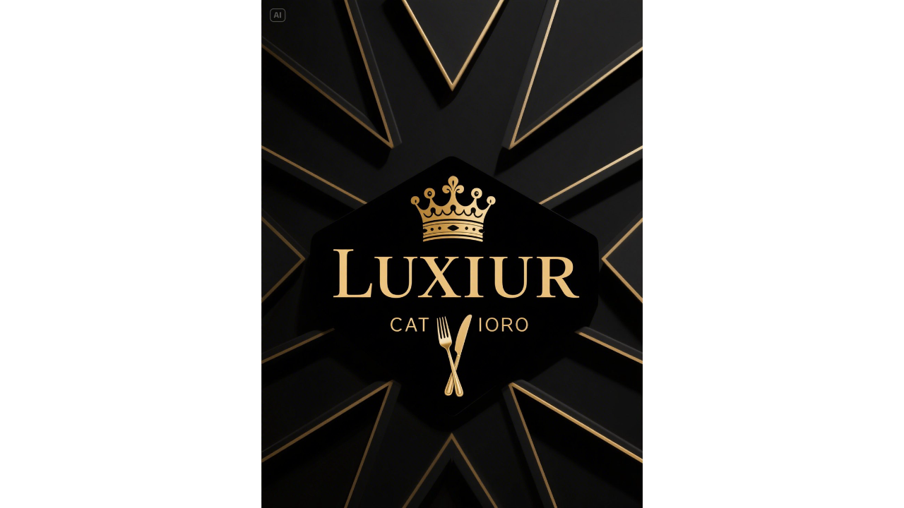Luxury catering logo for fine dining