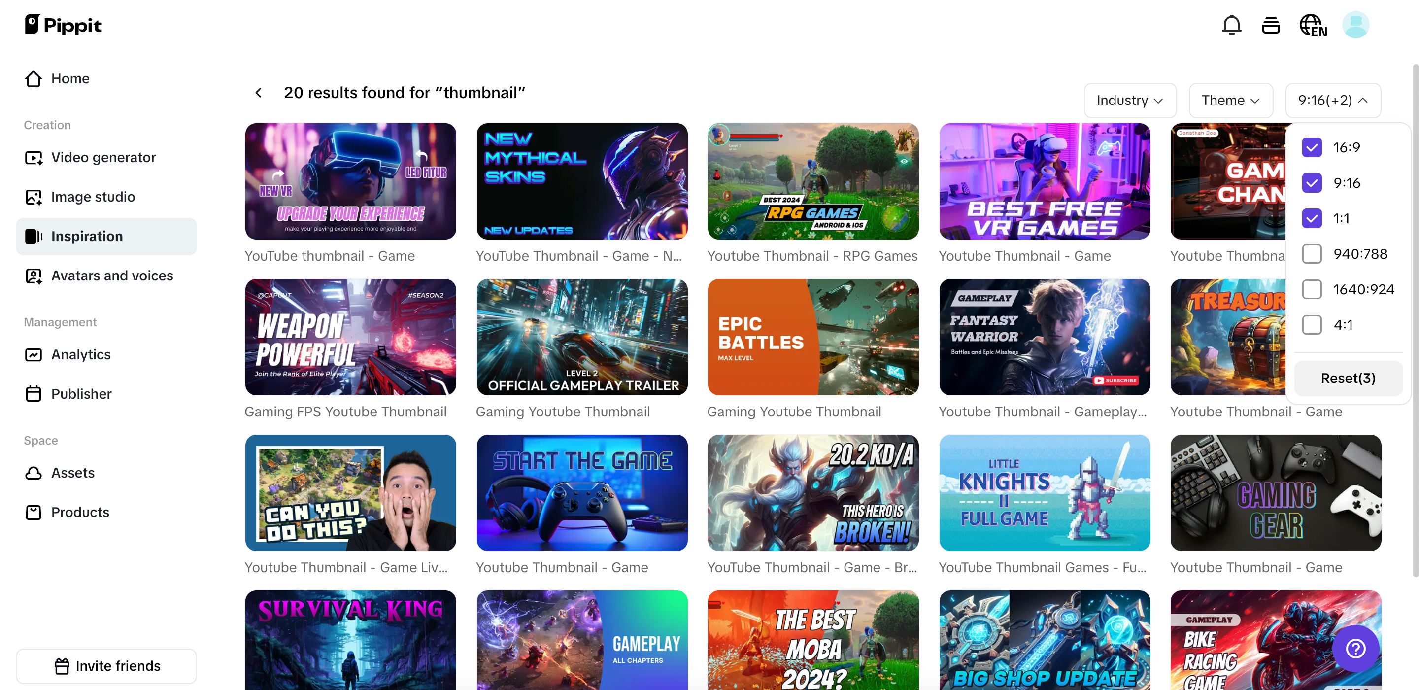 Font thumbnail templates