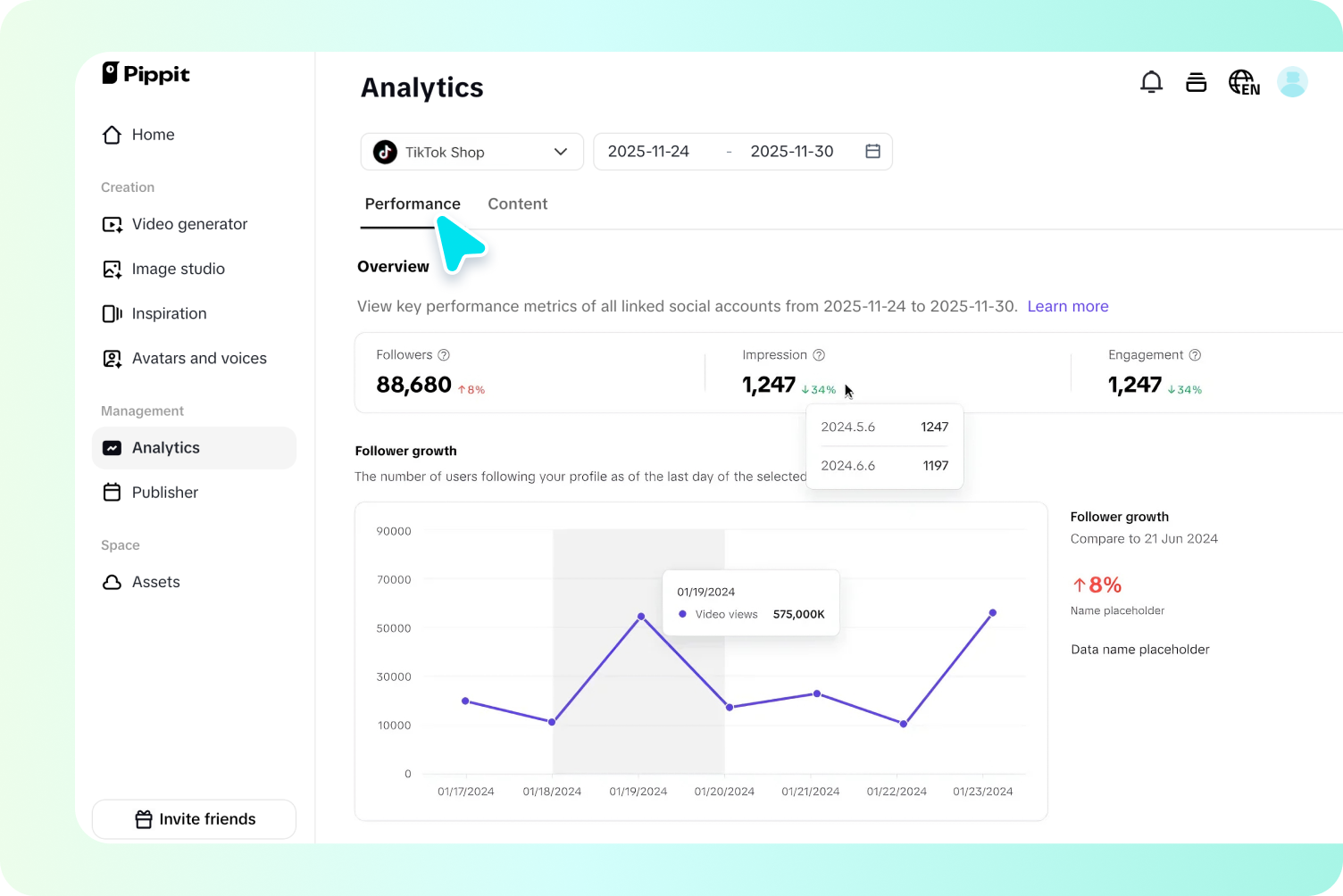 Track your social media data analytics