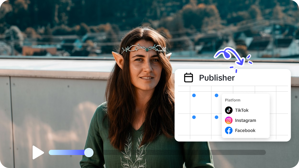 Social media calender on Pippit