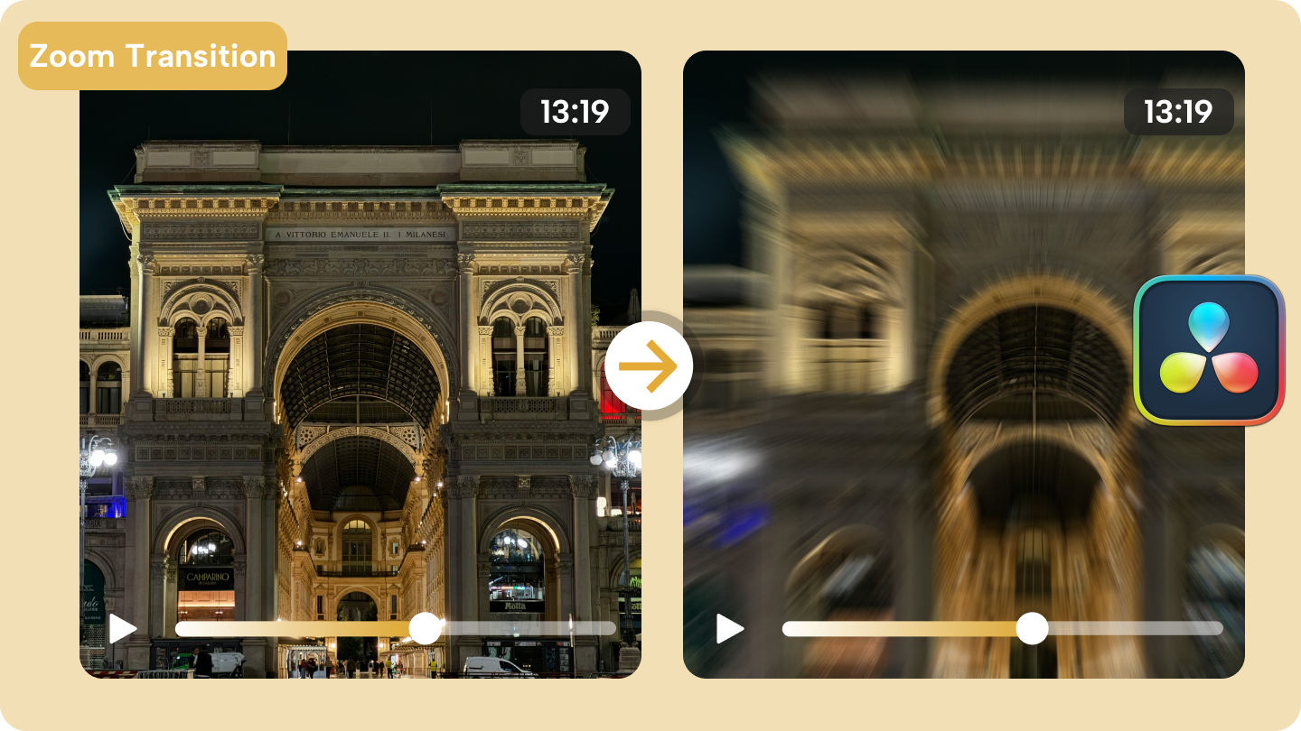 Lutasin ng Davinci ang paglipat ng zoom