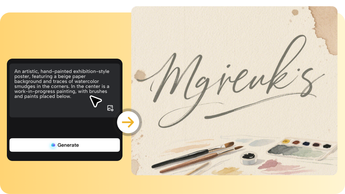 Turn words or photo into AI art