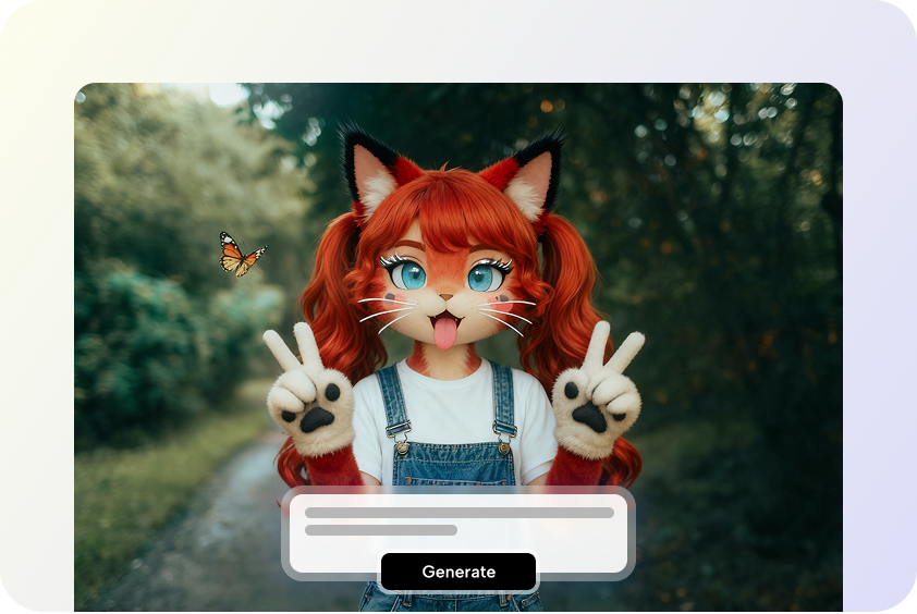 Playful creature clips