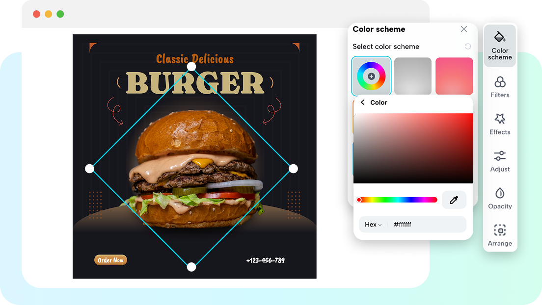 Create color schemes from photos