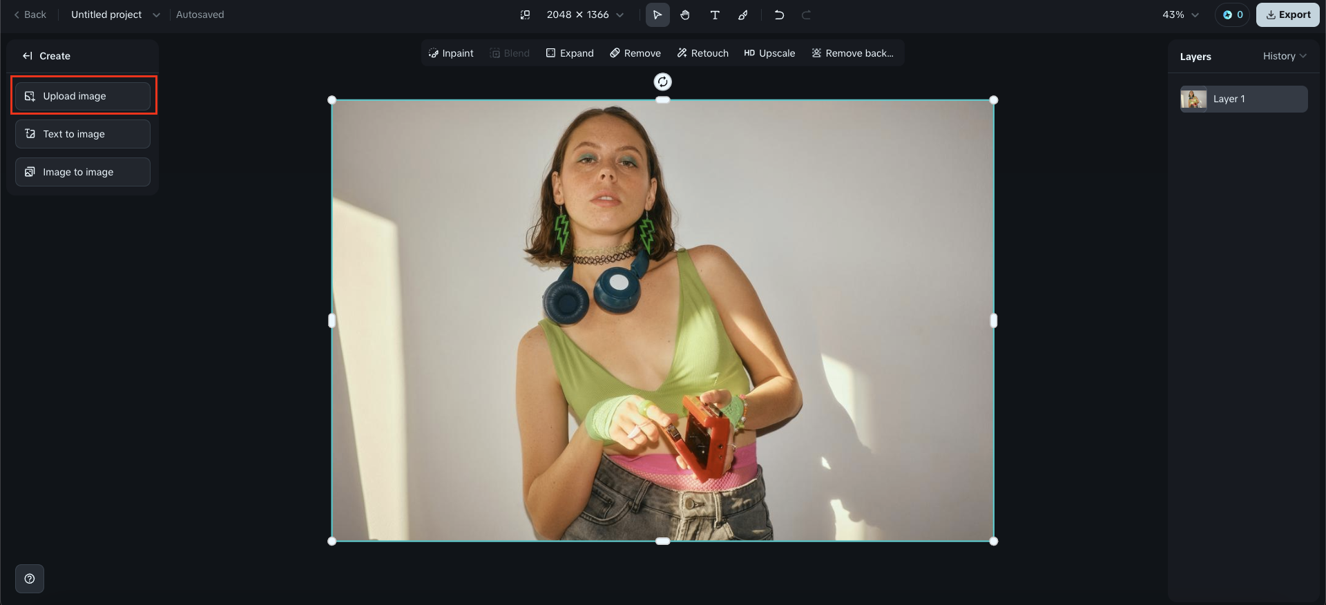 Dreamina: Konwerter online HEIC na JPG
